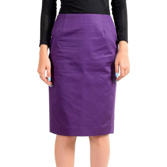 Dsquared2 Women's Purple Straight Pencil Skirt US S IT 40